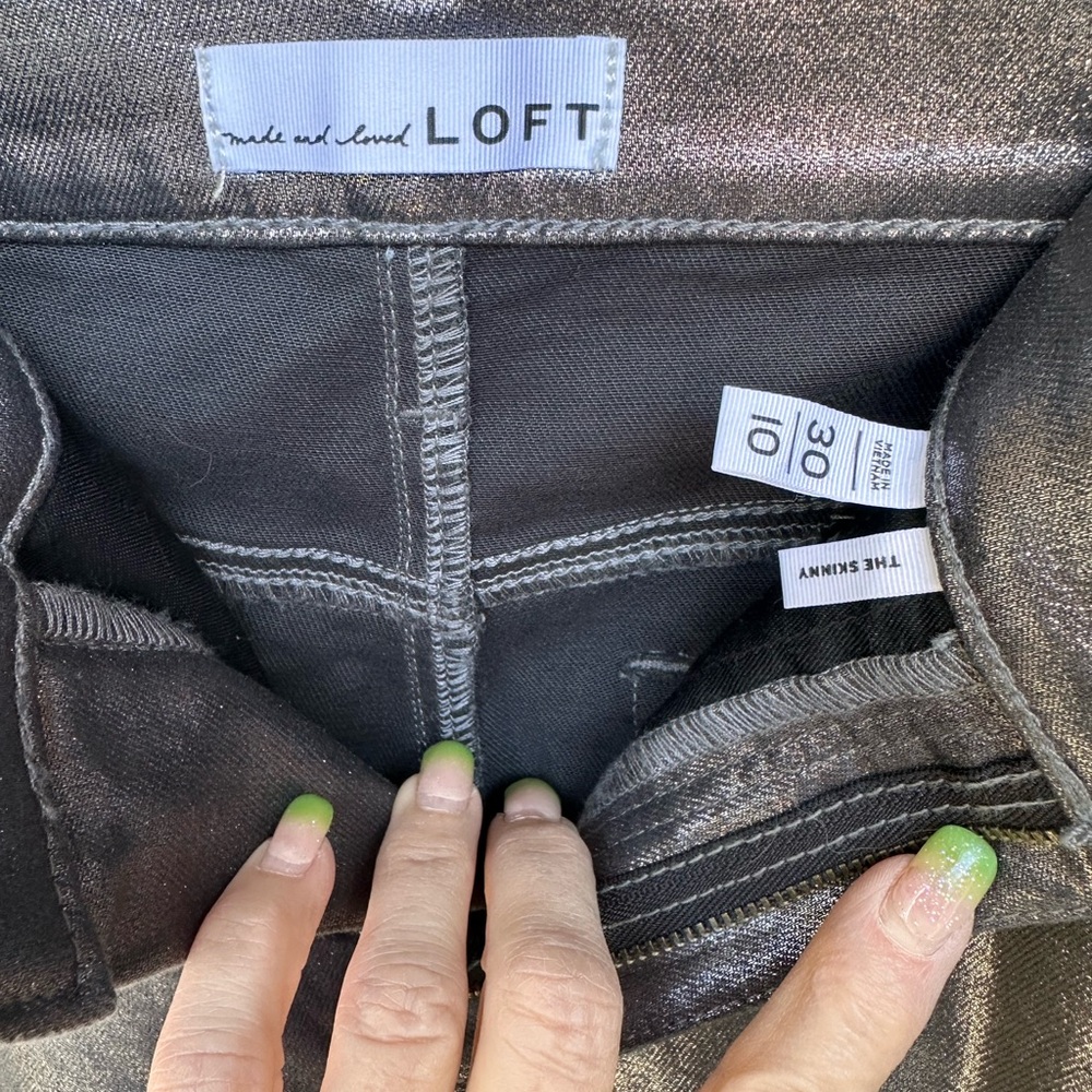 LOFT Women's Dark Gray Skinny Jeans